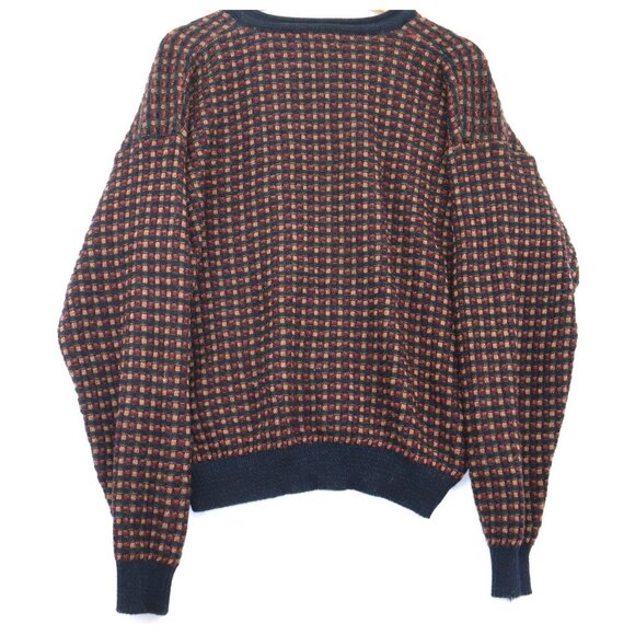 Vintage '80s Tricots St. Raphael Mens Merino Wool Sweater Striped Pattern Medium - Picture 6 of 11